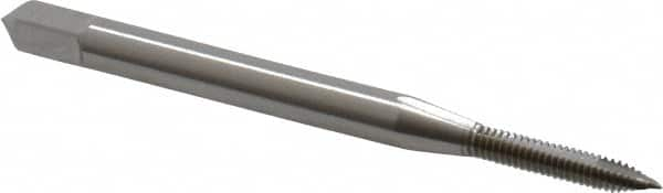 Spiral Point Tap: #2-56 UNC, 2 Flutes, Plug, 2B Class of Fit, High Speed Steel, Bright Finish MPN:1200600