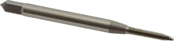 Spiral Point Tap: #2-56 UNC, 2 Flutes, Bottoming, 2B Class of Fit, High Speed Steel, Bright Finish MPN:1200700