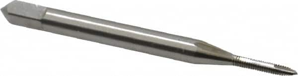 Spiral Point Tap: #0-80 UNF, 2 Flutes, Plug, 2B Class of Fit, High Speed Steel, Bright Finish MPN:1205000