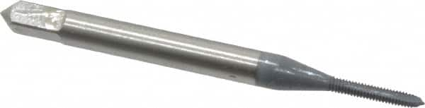 Spiral Point Tap: #0-80 UNF, 2 Flutes, Plug, 2B Class of Fit, High Speed Steel, elektraLUBE Coated MPN:1205002