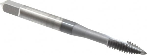 Spiral Point Tap: #12-24 UNC, 2 Flutes, Plug, 2B/3B Class of Fit, High Speed Steel, TiCN Coated MPN:1214208