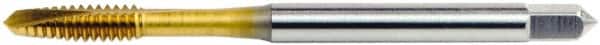 Spiral Point Tap: 5/16-18 UNC, 2 Flutes, Plug, High Speed Steel, TiN Coated MPN:1225805