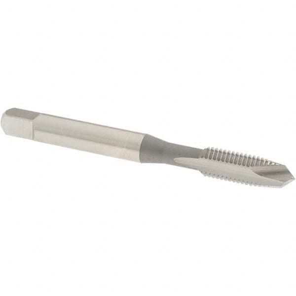 Spiral Point Tap: 1/4-28 UNF, 2 Flutes, Plug, 3B Class of Fit, High Speed Steel, Bright Finish MPN:1230400