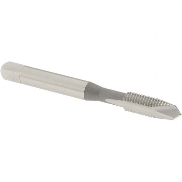 Spiral Point Tap: 1/4-28 UNF, 2 Flutes, Plug, 2B Class of Fit, High Speed Steel, Bright Finish MPN:1235400