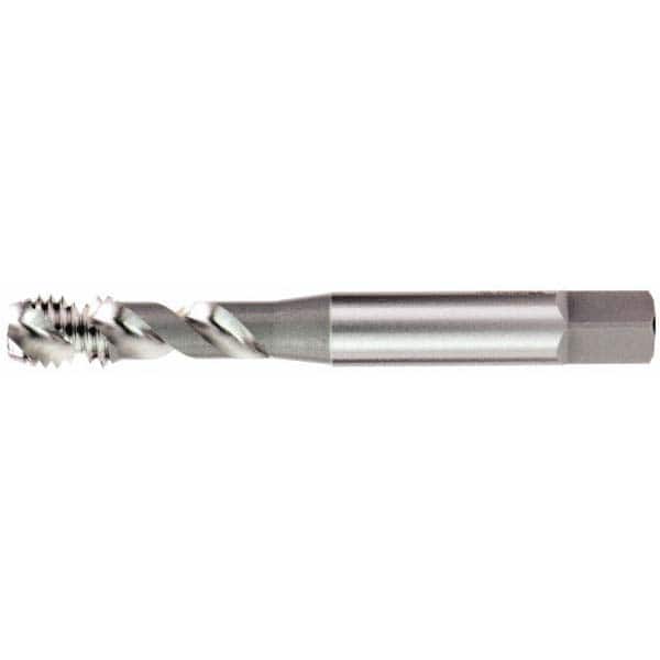 Spiral Flute Tap: 5/16-18 UNC, 3 Flutes, Modified Bottoming, 3B Class of Fit, Vanadium High Speed Steel, Nitride Coated MPN:1301901003