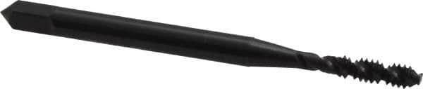 Spiral Flute Tap: #4-40 UNC, 2 Flutes, Bottoming, 2B/3B Class of Fit, High Speed Steel, Oxide Coated MPN:1406501