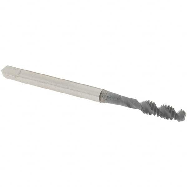 Spiral Flute Tap: #6-32 UNC, 2 Flutes, Bottoming, 2B Class of Fit, High Speed Steel, elektraLUBE Coated MPN:1412502