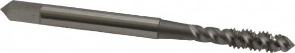 Spiral Flute Tap: #8-32 UNC, 3 Flutes, Plug, 2B Class of Fit, High Speed Steel, Bright/Uncoated MPN:1412800