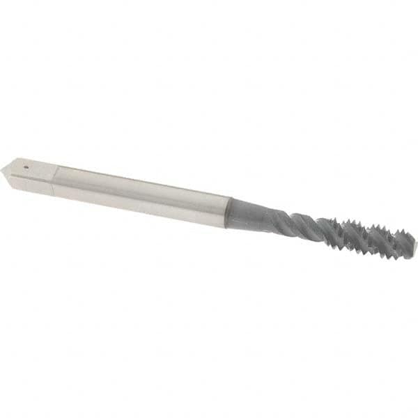 Spiral Flute Tap: #8-32 UNC, 3 Flutes, Bottoming, 2B Class of Fit, High Speed Steel, elektraLUBE Coated MPN:1412902