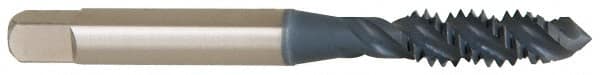 Spiral Flute Tap: 1/4-20 UNC, 3 Flutes, Plug, 3B Class of Fit, High Speed Steel, TICN Coated MPN:1430008