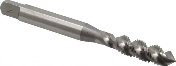 Spiral Flute Tap: 1/4-28 UNF, 3 Flutes, Plug, 3B Class of Fit, High Speed Steel, Bright/Uncoated MPN:1430200