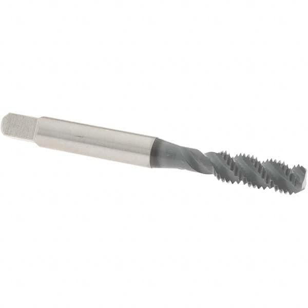 Spiral Flute Tap: 1/4-28 UNF, 3 Flutes, Bottoming, 3B Class of Fit, High Speed Steel, elektraLUBE Coated MPN:1430302