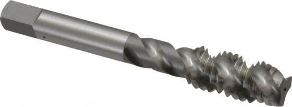 Spiral Flute Tap: 7/16-14 UNC, 3 Flutes, Plug, High Speed Steel, Bright/Uncoated MPN:1431200