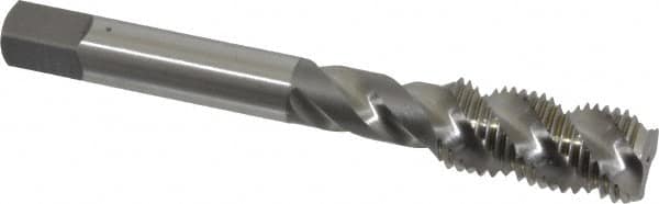 Spiral Flute Tap: 7/16-20 UNF, 3 Flutes, Bottoming, High Speed Steel, Bright/Uncoated MPN:1431700