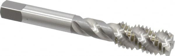 Spiral Flute Tap: 1/2-13 UNC, 3 Flutes, Bottoming, 3B Class of Fit, High Speed Steel, Bright/Uncoated MPN:1432100