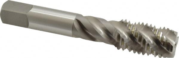 Spiral Flute Tap: 3/4-10 UNC, 4 Flutes, Plug, High Speed Steel, Bright/Uncoated MPN:1433600