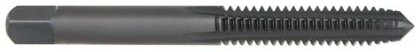 Straight Flute Tap: 7/16-14 UNC, 4 Flutes, Bottoming, High Speed Steel, Nitride/Oxide Coated MPN:1602207