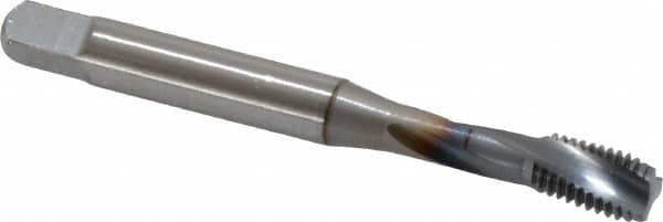 Spiral Flute Tap: 1/4-28 UNF, 3 Flutes, Modified Bottoming, Powdered Metal, TICN Coated MPN:1703708