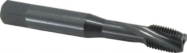 Spiral Flute Tap: 3/8-24 UNF, 3 Flutes, Modified Bottoming, Powdered Metal, Oxide Coated MPN:1704601