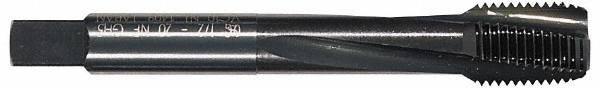 Spiral Flute Tap: #8-32 UNC, 3 Flutes, Modified Bottoming, Powdered Metal, Oxide Coated MPN:1709401