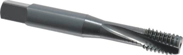 Spiral Flute Tap: 3/8-16 UNC, 3 Flutes, Modified Bottoming, 2B Class of Fit, Powdered Metal, Oxide Coated MPN:1720201