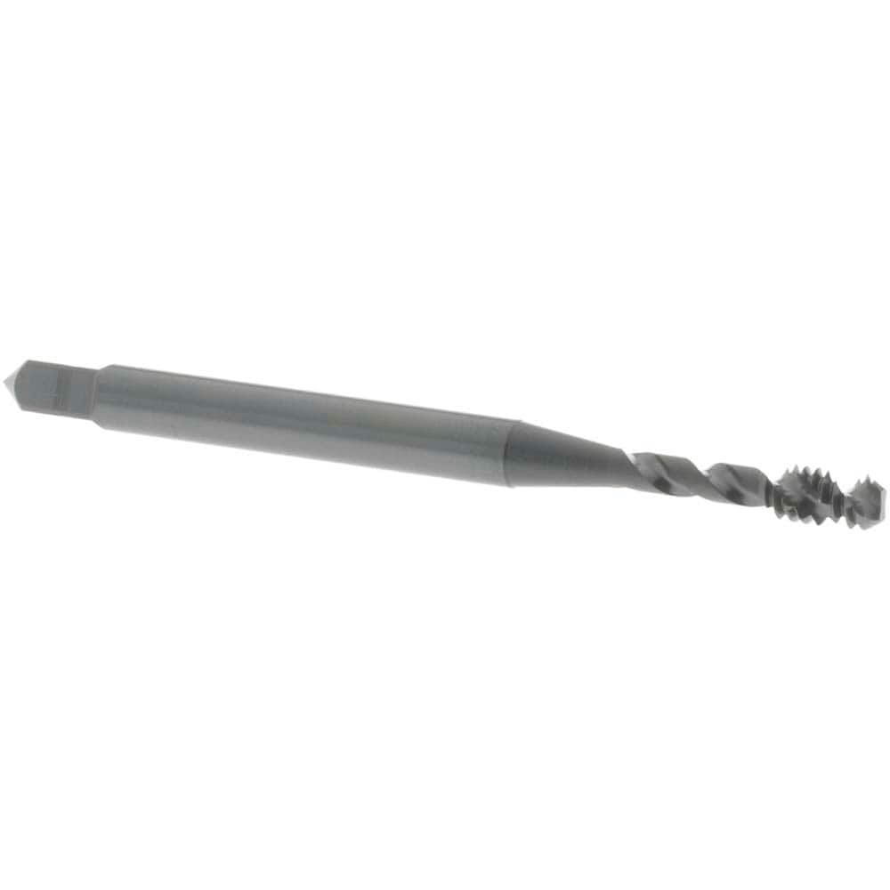 Spiral Flute Tap: #4-40 UNC, 2 Flutes, Bottoming, Vanadium High Speed Steel, Oxide Coated MPN:1748301