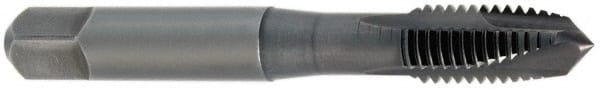 Spiral Point Tap: M12x1.75 Metric Coarse, 3 Flutes, Plug, 6H Class of Fit, Vanadium High Speed Steel, TiN Coated MPN:1751905