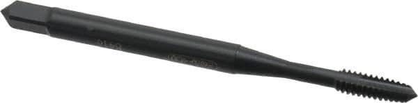 Spiral Point Tap: #4-40 UNC, 2 Flutes, Plug, 2B/3B Class of Fit, Powdered Metal, Oxide Coated MPN:1757001