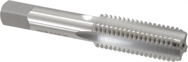 Straight Flute Tap: M18x2.50 Metric Coarse, 4 Flutes, Bottoming, High Speed Steel, Bright/Uncoated MPN:1976500