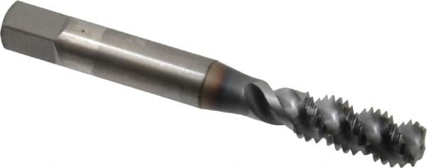 Spiral Flute Tap: M8x1.25 Metric Coarse, 3 Flutes, Bottoming, 6H Class of Fit, High Speed Steel, TICN Coated MPN:1986408