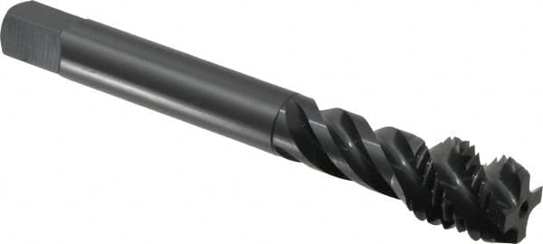 Spiral Flute Tap: M18x2.50 Metric Coarse, 4 Flutes, Modified Bottoming, 6H Class of Fit, Vanadium High Speed Steel, Oxide Coated MPN:2293201