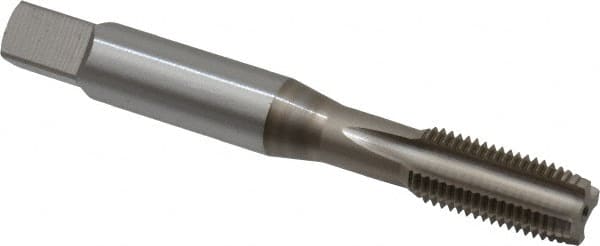 Straight Flute Tap: 3/8-24 UNF, 4 Flutes, Plug, 3B Class of Fit, Vanadium High Speed Steel, Nitride Coated MPN:2406303