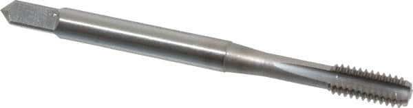 Straight Flute Tap: #8-32 UNC, 3 Flutes, Bottoming, 2B Class of Fit, Vanadium High Speed Steel, Nitride Coated MPN:2493203