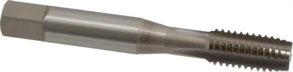 Straight Flute Tap: 3/8-16 UNC, 4 Flutes, Plug, 3B Class of Fit, Vanadium High Speed Steel, Nitride Coated MPN:2494103