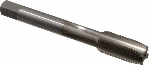 Straight Flute Tap: 7/16-20 UNF, 4 Flutes, Plug, Vanadium High Speed Steel, Nitride Coated MPN:2494703