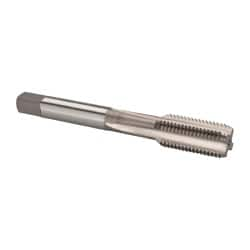 Straight Flute Tap: 7/16-20 UNF, 4 Flutes, Bottoming, Vanadium High Speed Steel, Nitride Coated MPN:2494803