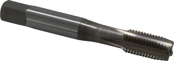 Straight Flute Tap: M10x1.25 Metric Fine, 4 Flutes, Plug, Vanadium High Speed Steel, Nitride Coated MPN:2495303