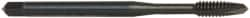 Spiral Point Tap: #6-32 UNC, 2 Flutes, Plug, 2B Class of Fit, Vanadium High Speed Steel, Oxide Coated MPN:2512401