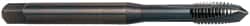 Spiral Point Tap: M8x1.25 Metric Coarse, 3 Flutes, Plug, 6H Class of Fit, Vanadium High Speed Steel, Oxide Coated MPN:2591401