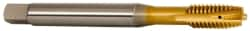 Spiral Point Tap: 3/8-16 UNC, 3 Flutes, Plug, 2B Class of Fit, Vanadium High Speed Steel, TiN Coated MPN:2631605