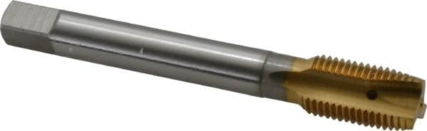 Spiral Point Tap: M14x1.50 Metric Fine, 3 Flutes, Plug, 6H Class of Fit, Vanadium High Speed Steel, TiN Coated MPN:2692505
