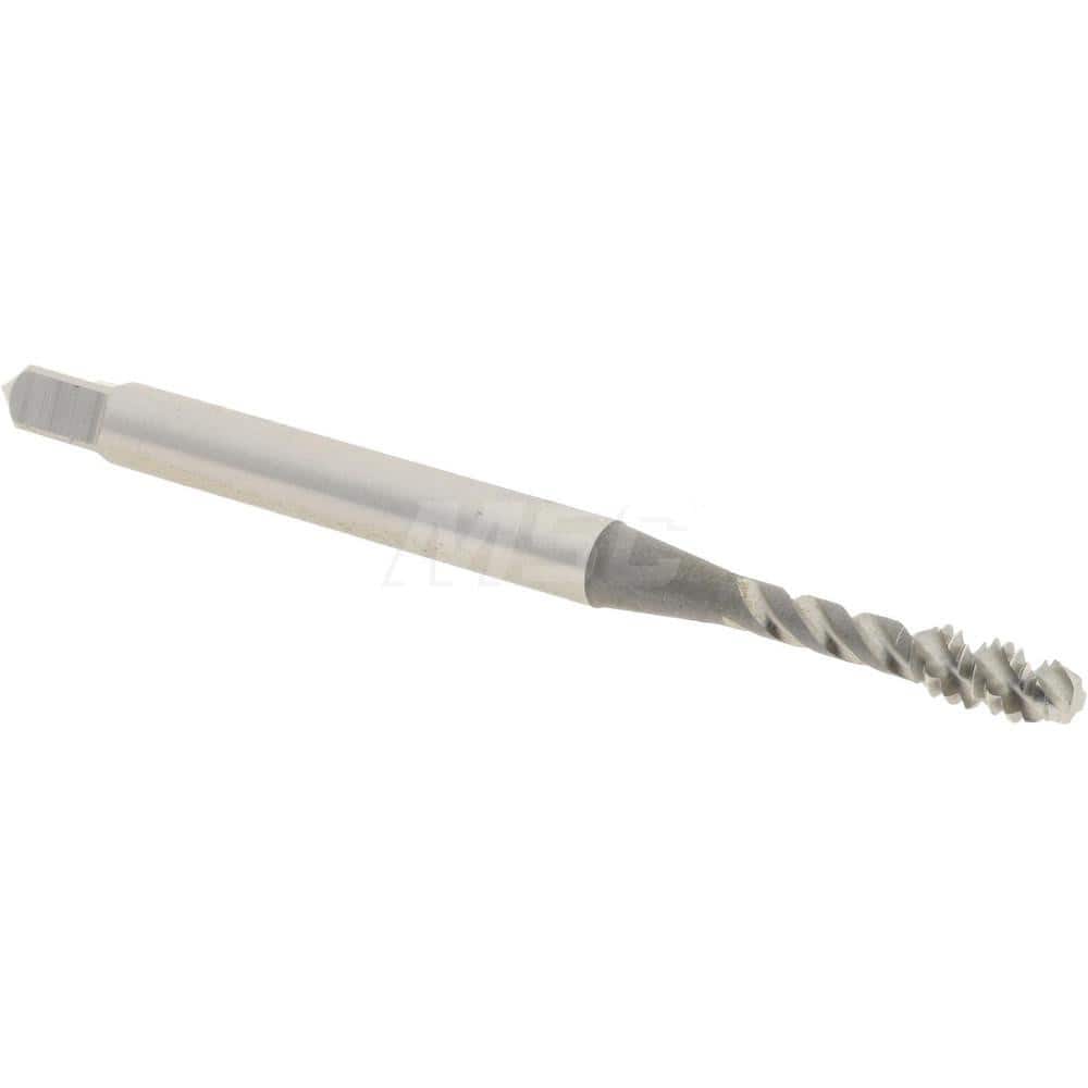 Spiral Flute Tap: #4-40 UNC, 3 Flutes, Modified Bottoming, Vanadium High Speed Steel, Bright/Uncoated MPN:2911400