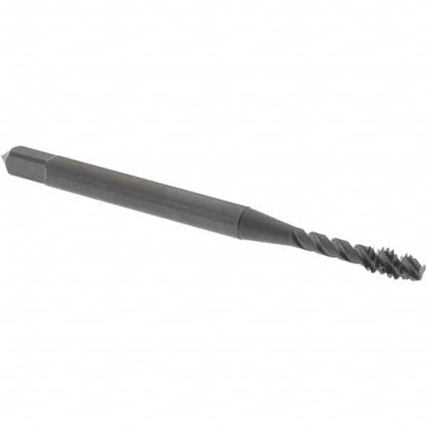 Spiral Flute Tap: #4-40 UNC, 3 Flutes, Modified Bottoming, Vanadium High Speed Steel, Oxide Coated MPN:2916501