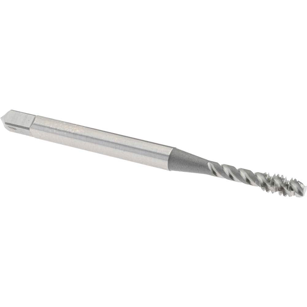 Spiral Flute Tap: #4-40 UNC, 3 Flutes, Modified Bottoming, Vanadium High Speed Steel, Bright/Uncoated MPN:2916600