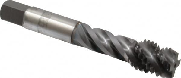 Spiral Flute Tap: 5/8-11 UNC, 4 Flutes, Modified Bottoming, 3B Class of Fit, Vanadium High Speed Steel, TICN Coated MPN:2933208