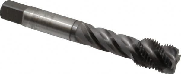 Spiral Flute Tap: 9/16-18 UNF, 4 Flutes, Modified Bottoming, Vanadium High Speed Steel, TICN Coated MPN:2948808