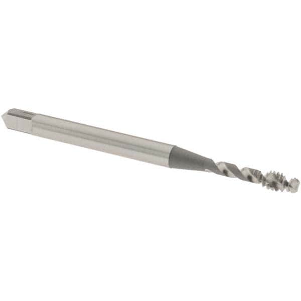 Spiral Flute Tap: #4-40 UNC, 2 Flutes, Modified Bottoming, Vanadium High Speed Steel, Bright/Uncoated MPN:2951400