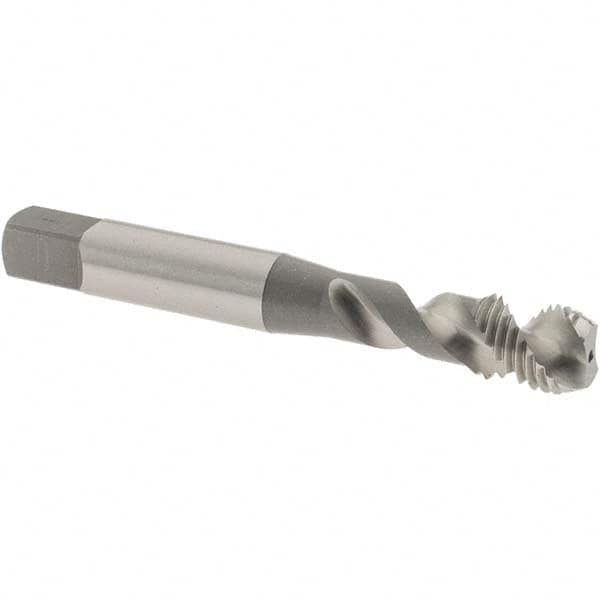 Spiral Flute Tap: M10x1.25 Metric Fine, 2 Flutes, Modified Bottoming, Vanadium High Speed Steel, Bright/Uncoated MPN:2964000