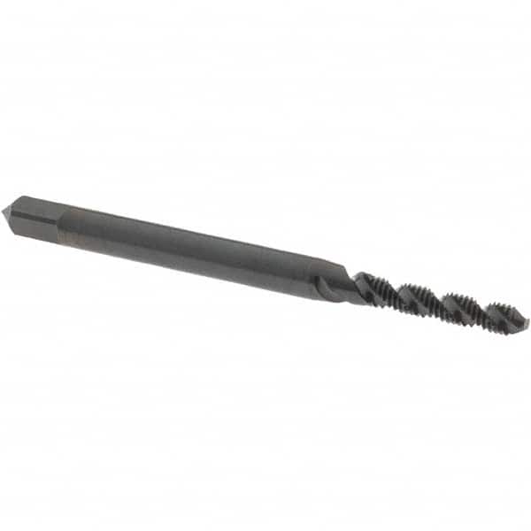 Spiral Flute Tap: #3-56 UNF, 2 Flutes, Bottoming, 2B Class of Fit, High Speed Steel, Oxide Coated MPN:2984601