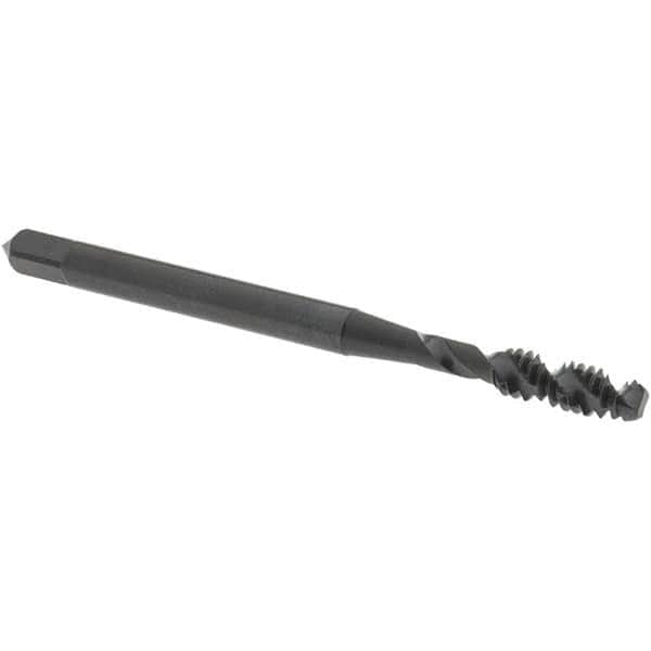 Spiral Flute Tap: #6-32 UNC, 2 Flutes, Bottoming, 2B Class of Fit, High Speed Steel, Oxide Coated MPN:2985201